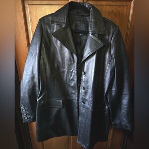 Banana Republic-Black leather jacket- size L Women’s.
